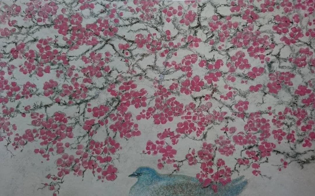 高山 辰雄、春の光、コロタイプ・希少大判画版、新品高級額・額装付