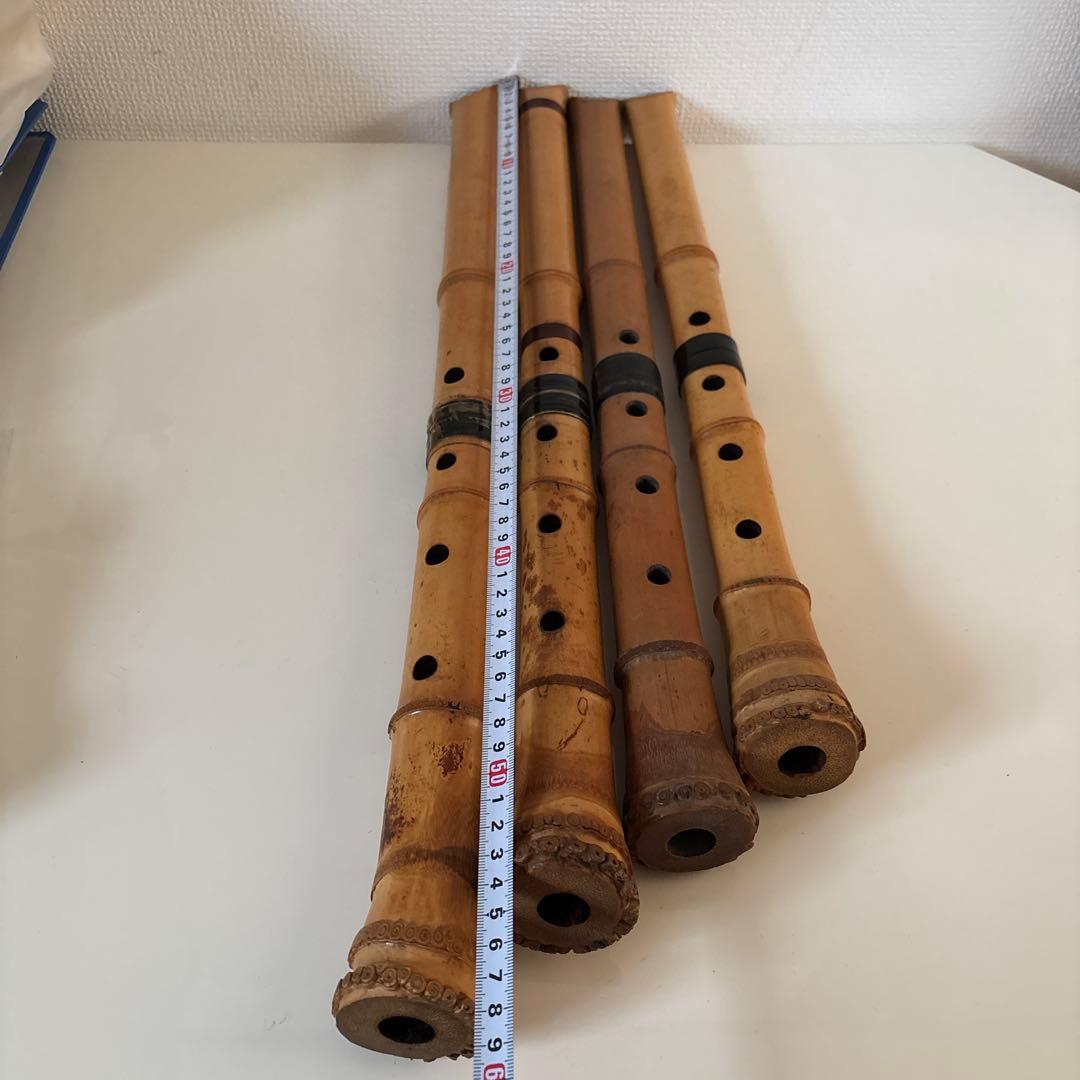 尺八本体 竹製 4本セット