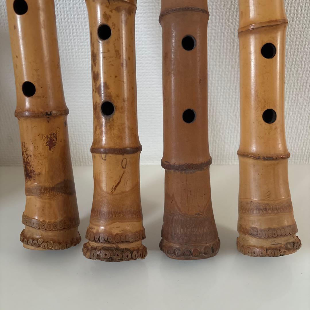尺八本体 竹製 4本セット