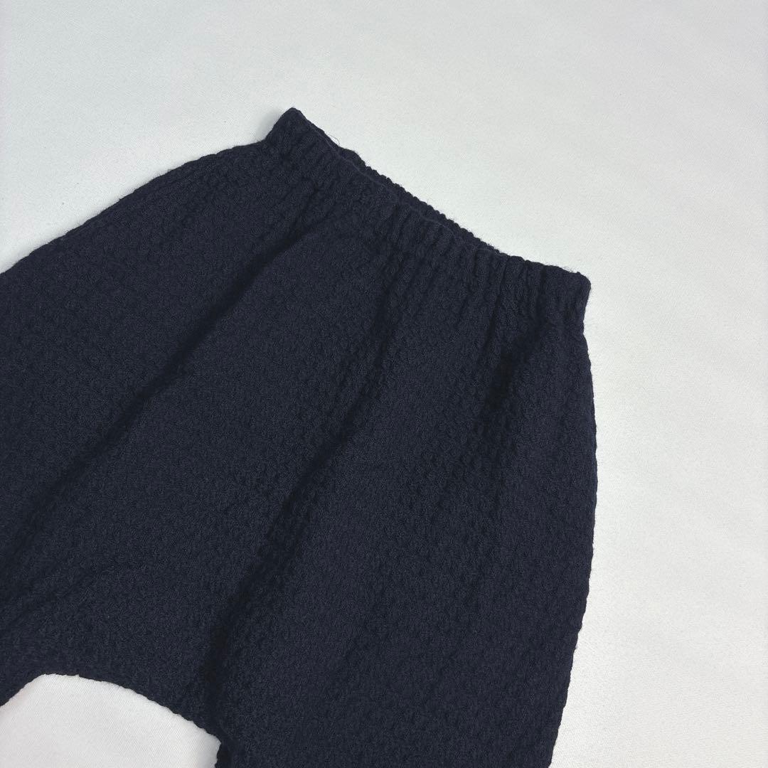 美品✨コムデギャルソンコムデギャルソン サルエルパンツ ワッフル SS ネイビー