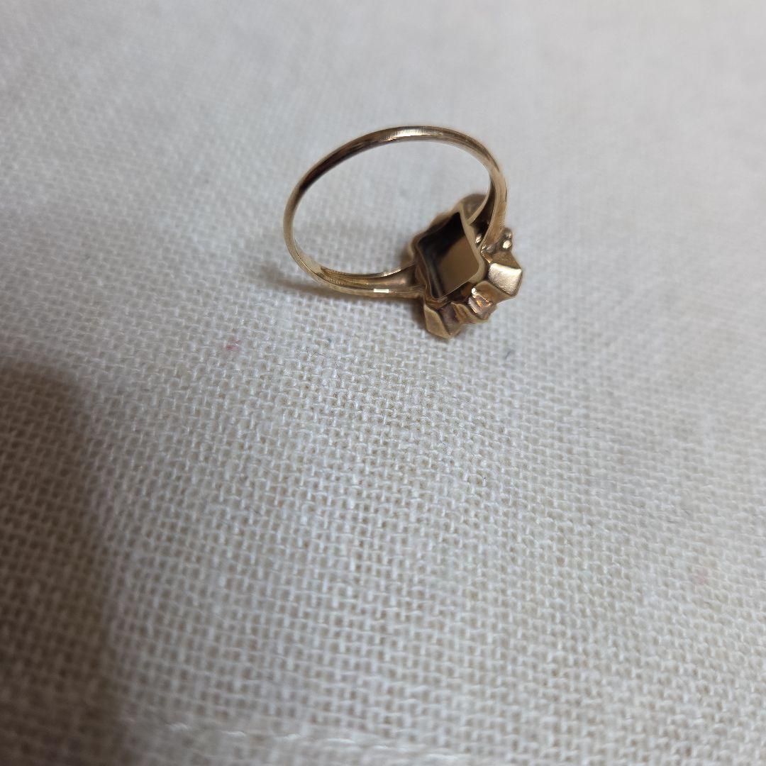 ヴィンテージ品 K10YG オパール スクエア リング