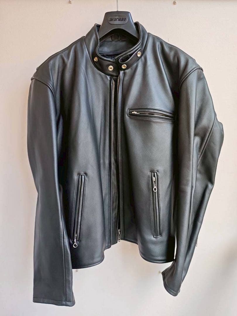 NANKAI ブラック シングルライダースジャケット