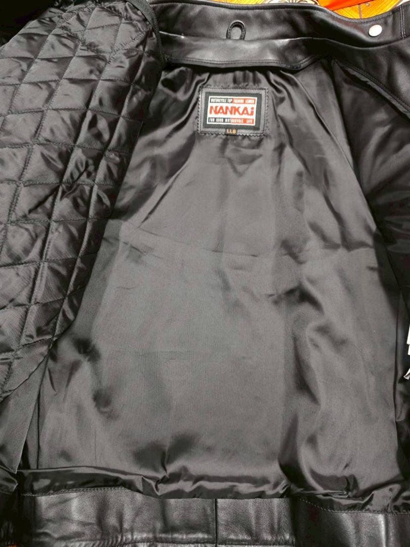 NANKAI ブラック シングルライダースジャケット