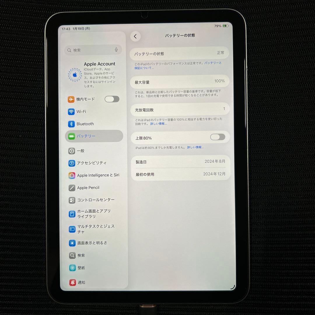 iPad mini(第7世代) A17 Pro Wi-Fi 128GB
