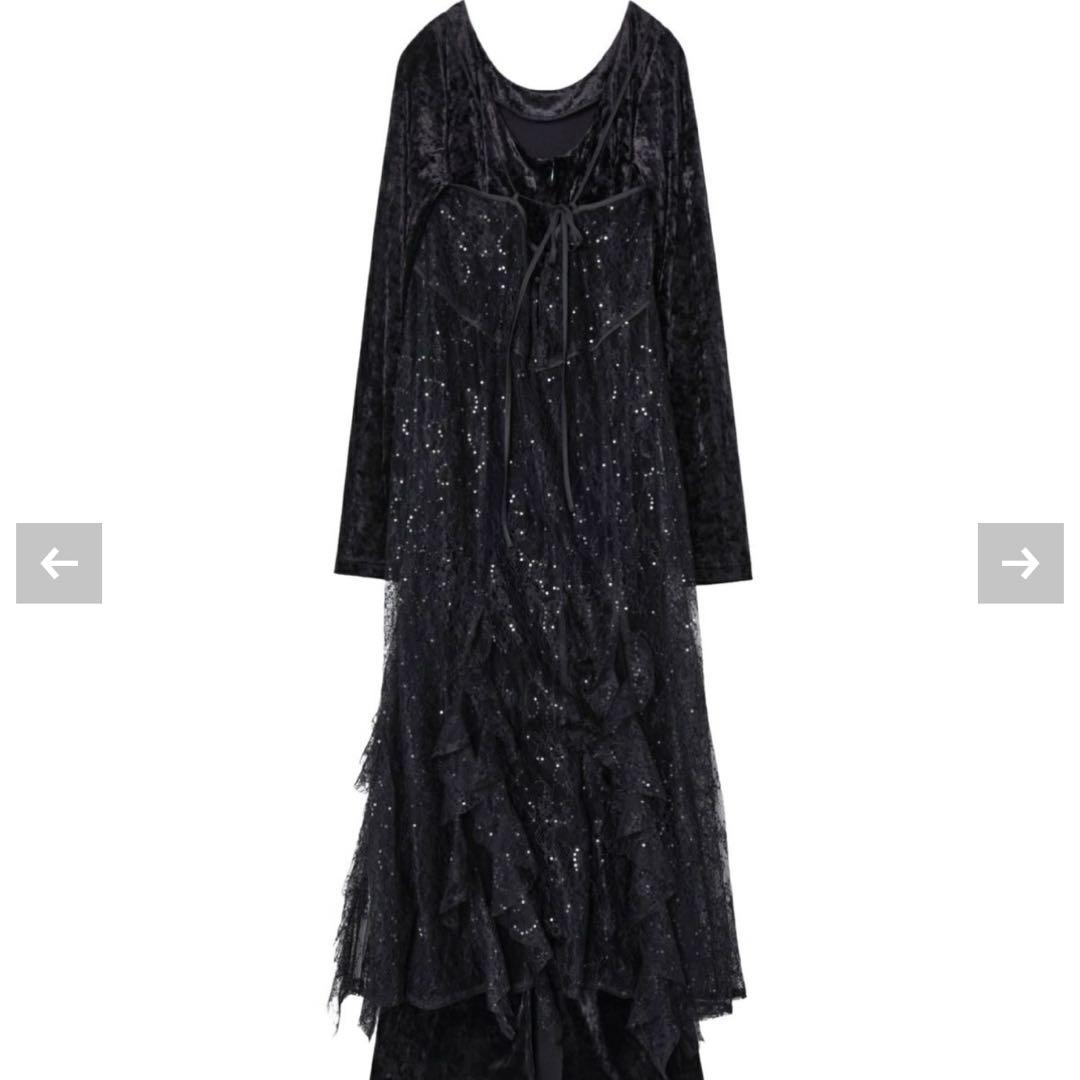 スーツ・フォーマル・ドレス ANDRESD sparkle lace velour dress