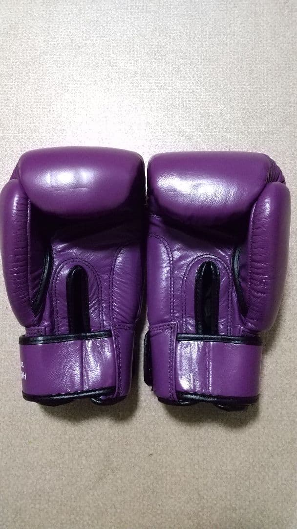 本革製WINDYボクシンググローブ 8oz 紫 キックボクシング