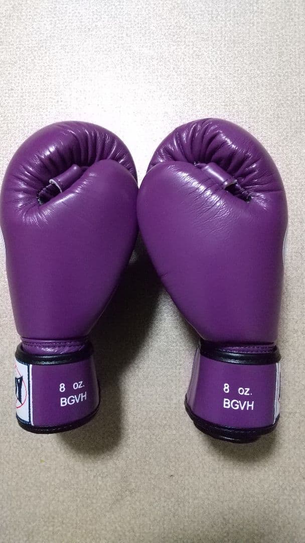 本革製WINDYボクシンググローブ 8oz 紫 キックボクシング