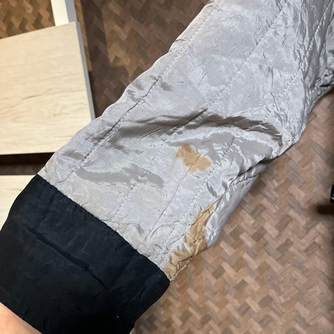 90s ヴィンテージ ナイロン中綿 ロングコート 黒