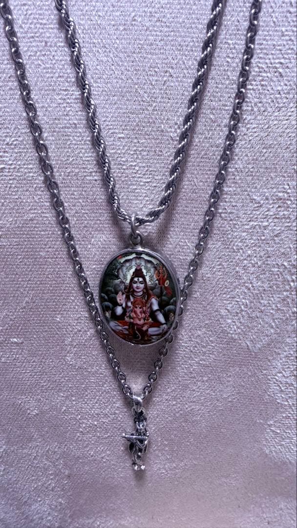 藤井風さん愛用ネックレスセットオームペンダント シヴァ神&クリシュナ神