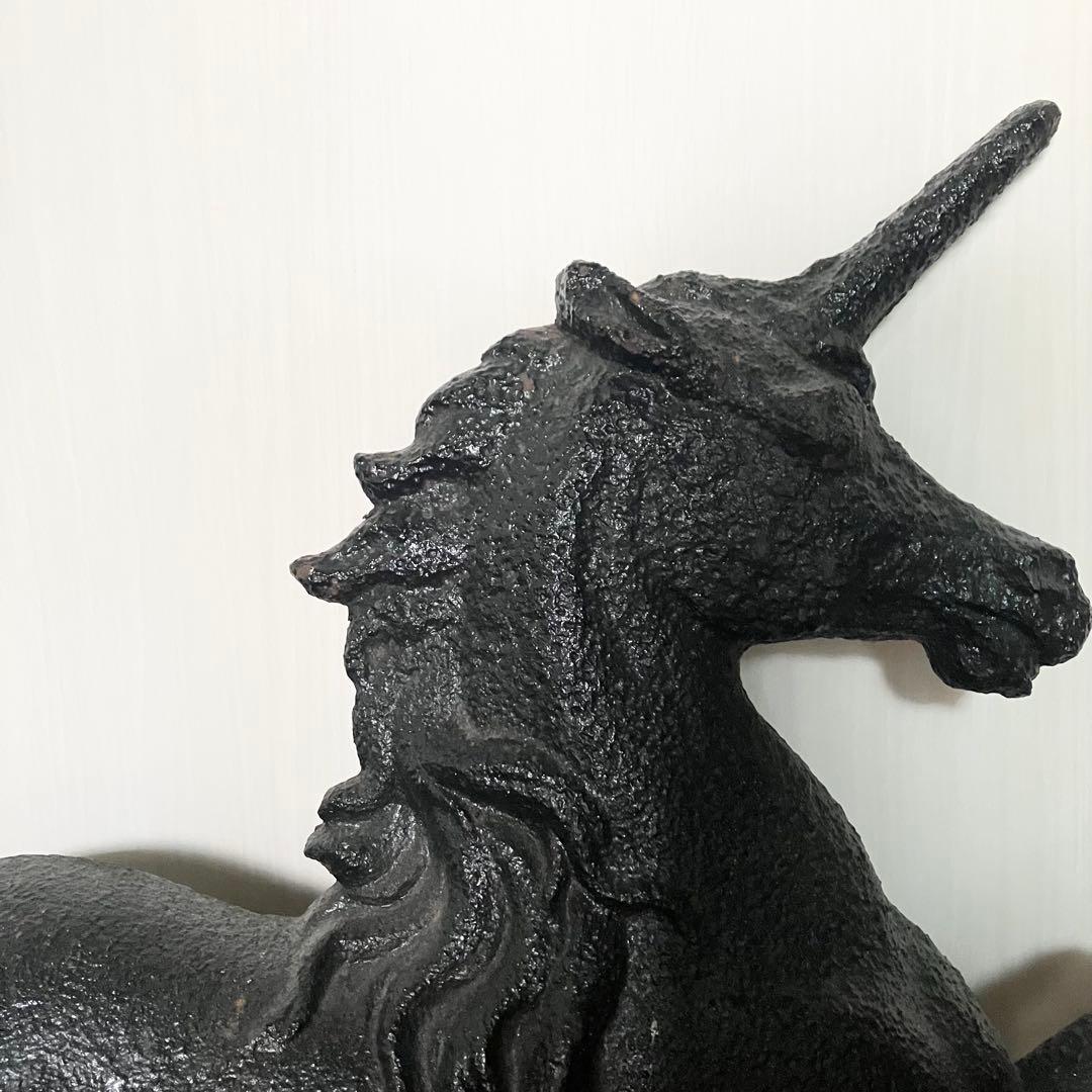 フランスアンティーク　ユニコーンのオブジェ　置物