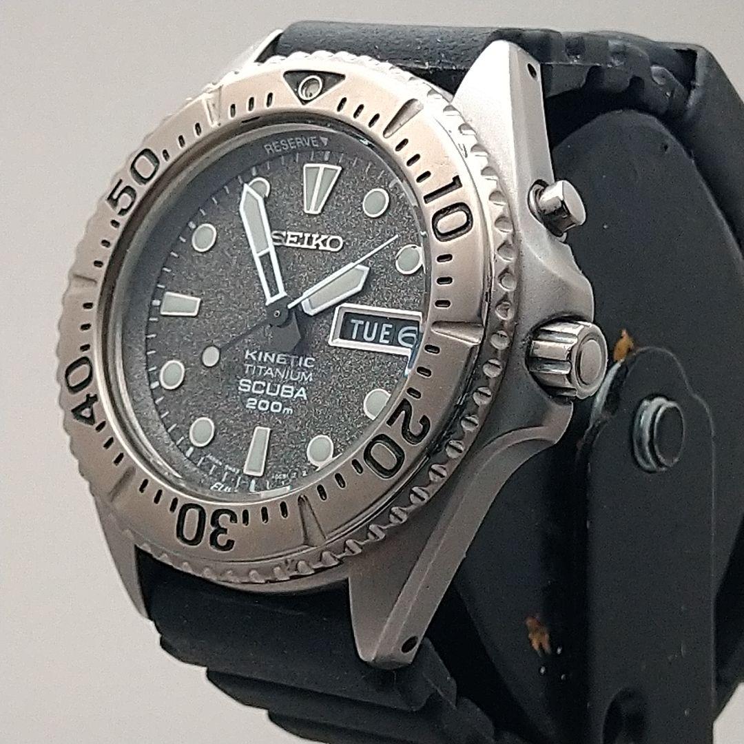 セイコー SEIKO 5M43-0B70 AGSチタン 2次電池交換済み