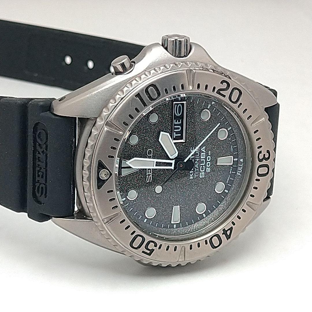 セイコー SEIKO 5M43-0B70 AGSチタン 2次電池交換済み