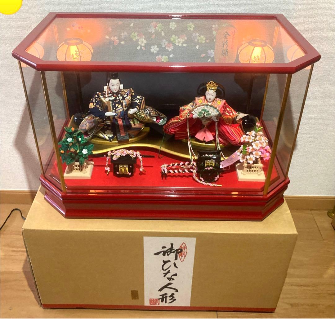 雛人形　ひな人形　親王ケース飾り　ガラスケース入り　ひな祭り