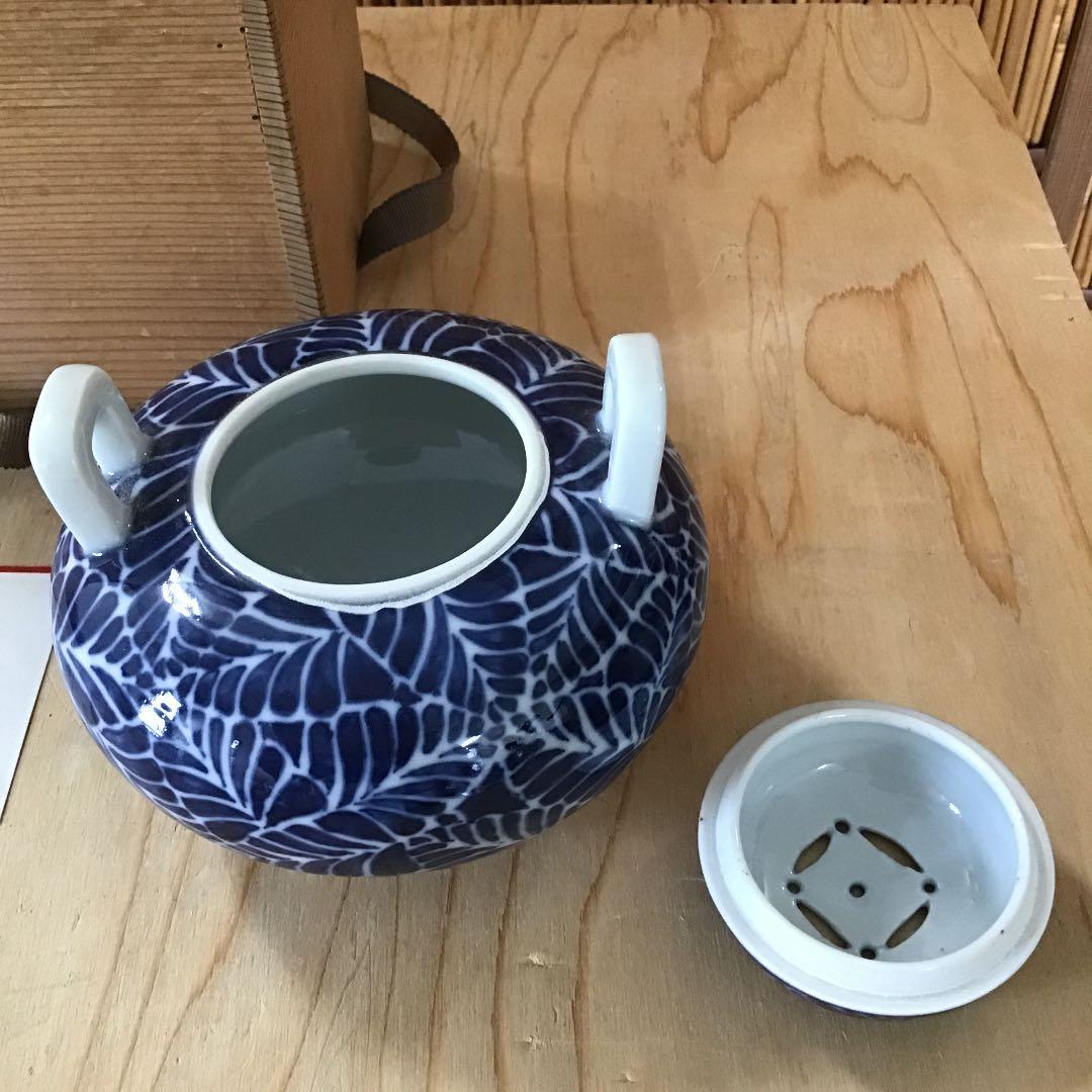 茶道具 染付香炉 河本 礫亭 No21KR