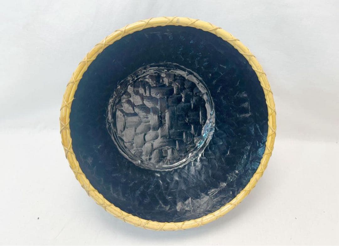 ほぼ未使用 茶道具 東山麗 竹園斎作 淡々斎好写 独楽籠 炭斗 刻印炭点前 共箱