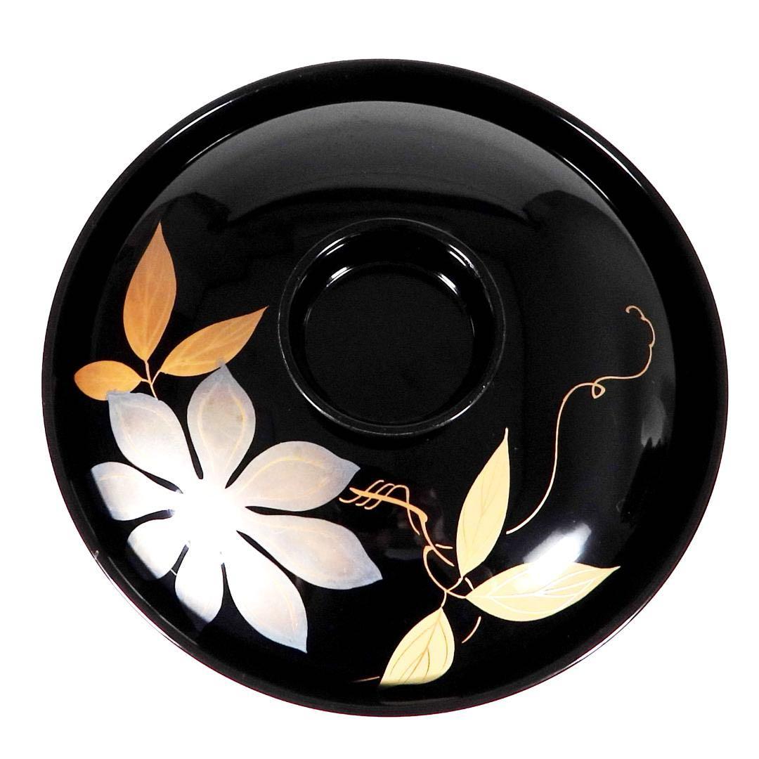 輪島塗　漆器　金蒔絵花絵紋　木製　蓋付椀　お煮物椀　大吸物椀　10客