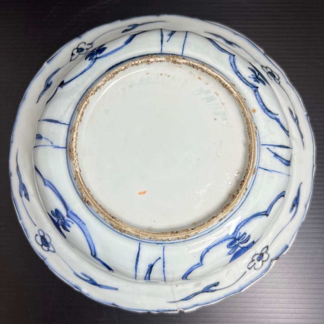 中国明時代　古染付兜鉢　口径約21.5㎝　東Y7-1202☆2Fタサオ