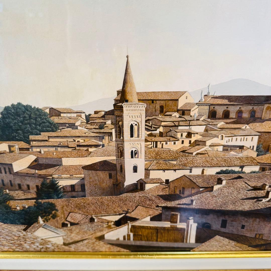 M10号　山本桂右「ウルビーノ」　作家直筆サイン　アート　限定　油絵