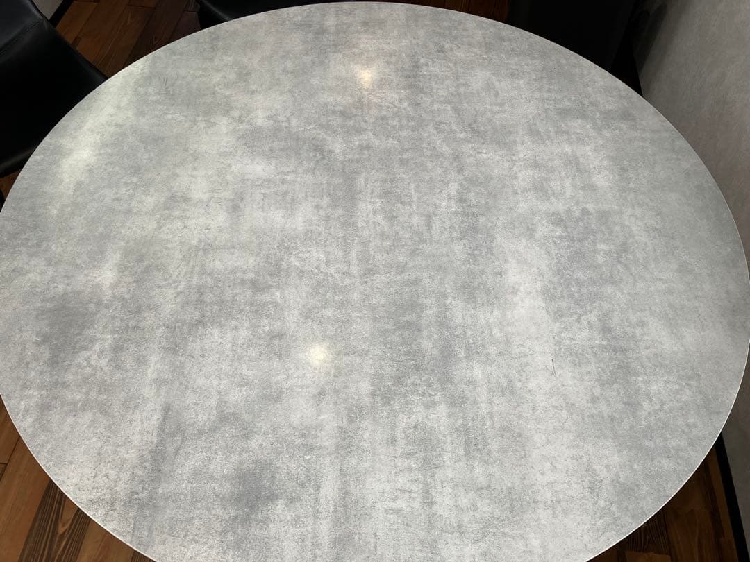 【セール】送料無料 セラミック 丸テーブル　110cm グレー インダストリアル
