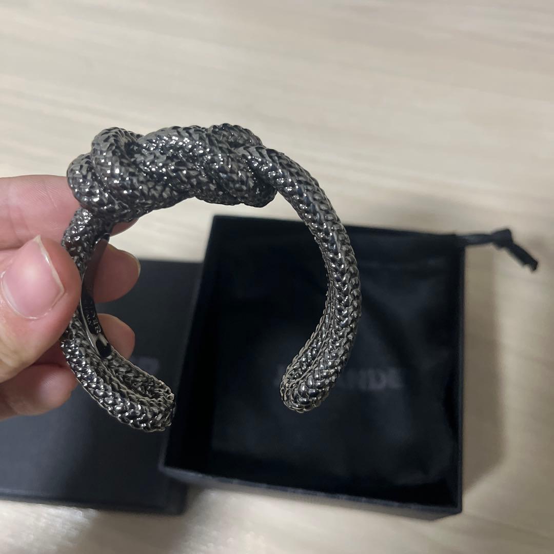 JIL SANDER シルバー ノットデザイン バングル