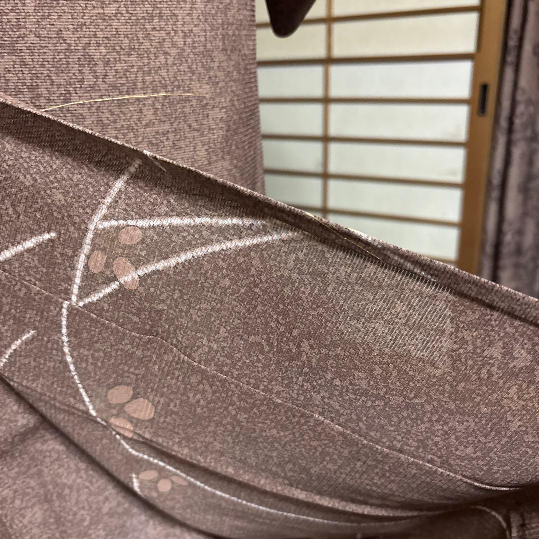 未使用近い 美品 正絹 絽 訪問着　フルセット ４点 たたき染め 裄70