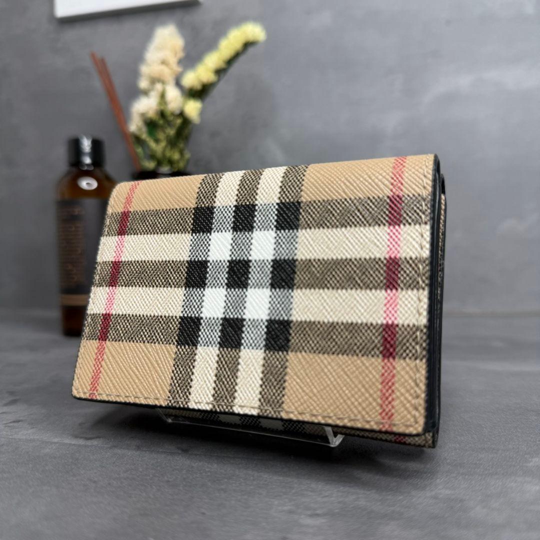 【現行】BURBERRY ノバチェック 3つ折り財布 コンパクトウォレット
