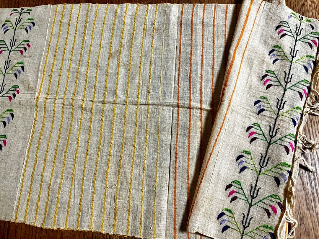 Vintage トルコ刺繍タオル 手刺繍 ハンドメイド