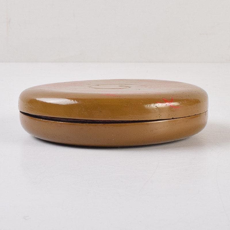 漆塗　嵩山堂製　携帯　書道具　肉池　朱肉入　印材入　小物付　共箱　C　R9173