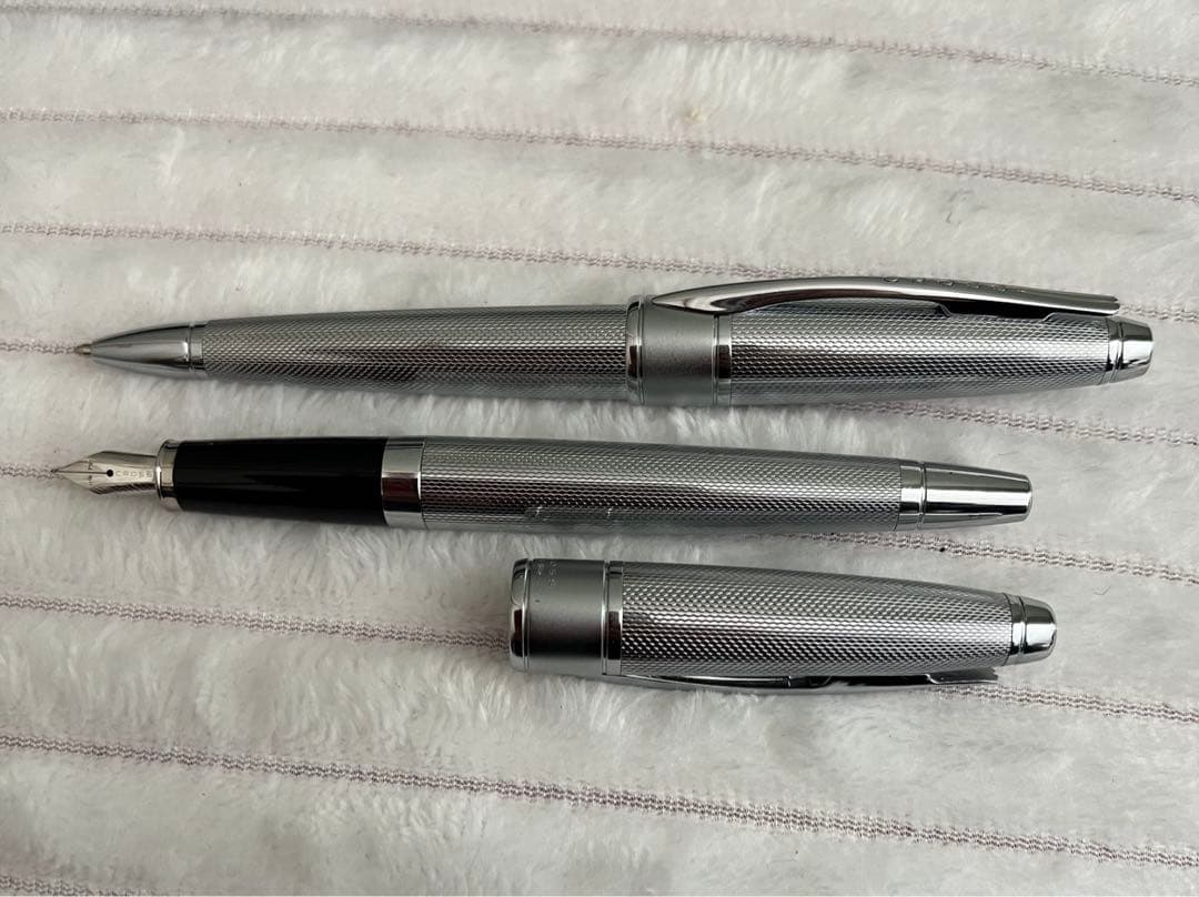 [美品]CROSS クロス 万年筆 18K 750, ボールペン セット