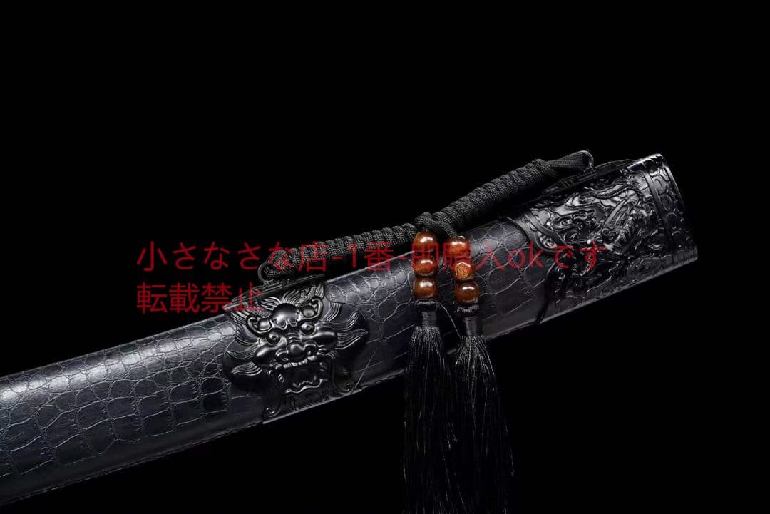 【龍虎の太刀-溝開き金】古兵器 武具　刀装具　日本刀　模造刀 居合刀