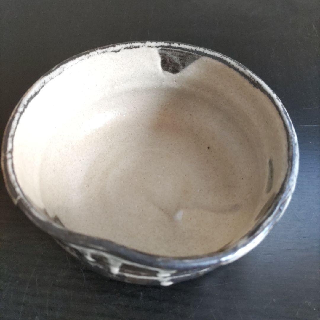 値下げしました。 六代清水六兵衛 鉄釉茶碗