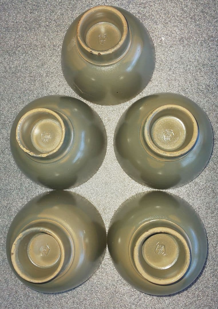 備前焼 青備前 茶器揃 七点一式 煎茶道具5客