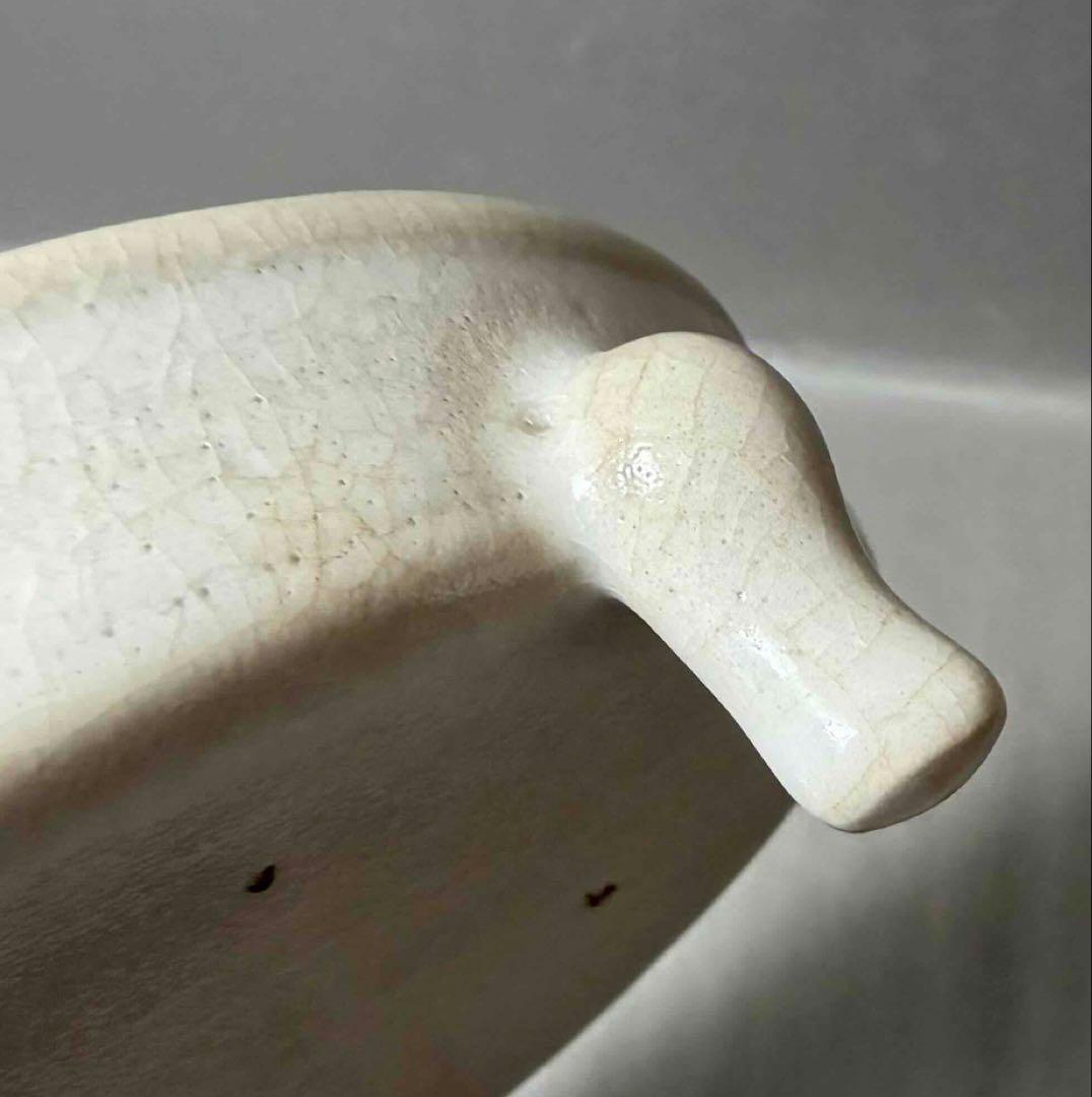 中国 三つ足丸盤(白系)　f2260120