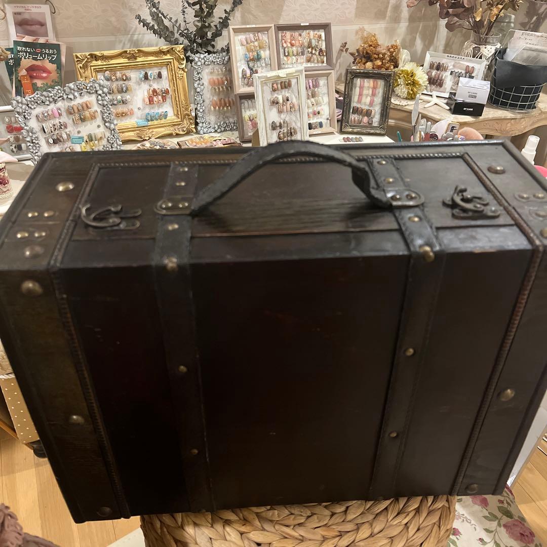 アンティーク 木製トランク 約60cm