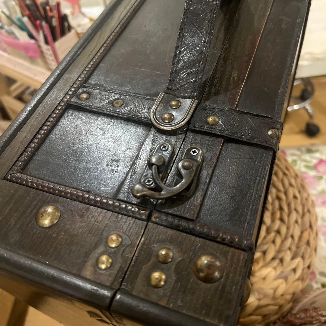 アンティーク 木製トランク 約60cm