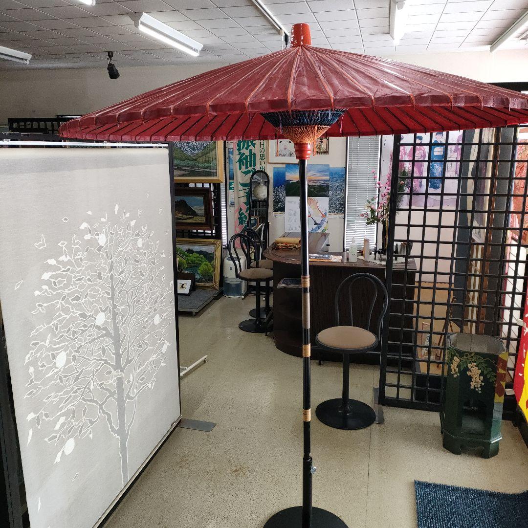 野点用赤傘中サイズ3尺径167cm高さ230cmスタンドは別売り