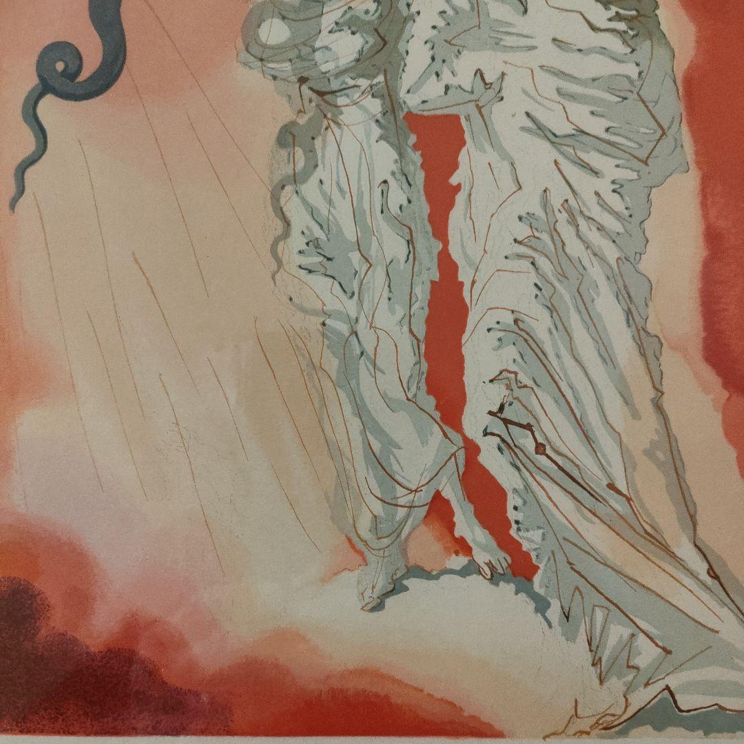 未使用サルバドール ダリ　オリジナル木版画『ダンテ神曲より黒き鬼』1960年制作