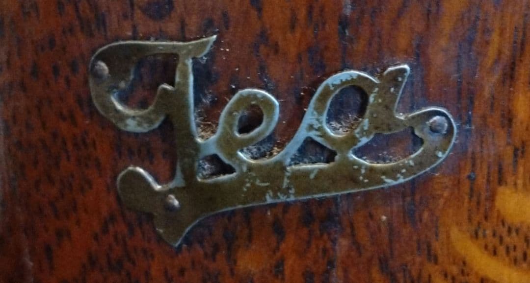 稀少 レア 英国 イギリスアンティーク ティーキャニスター ウォールナット