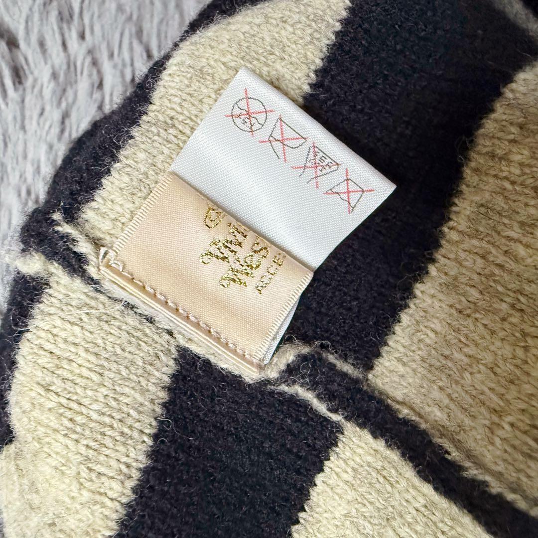 ヴィヴィアンウエストウッド ストライプ ニット帽 耳あて付き