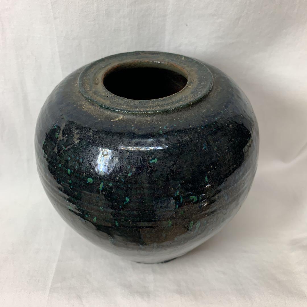 古い壺・骨董・蔵出し・花瓶・壺・陶印・花入・花道具・希少・入手困難