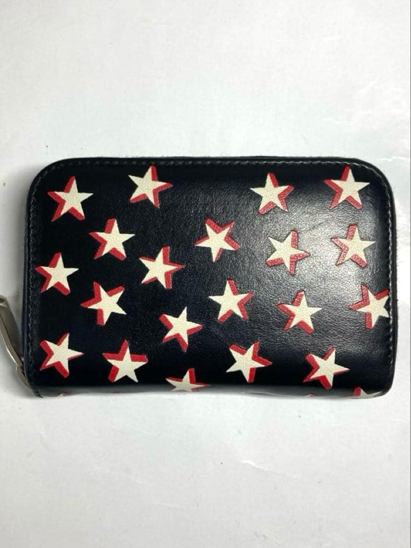 サンローラン　スター　星　レザー　ラウンドファスナー　ケース　カードケース