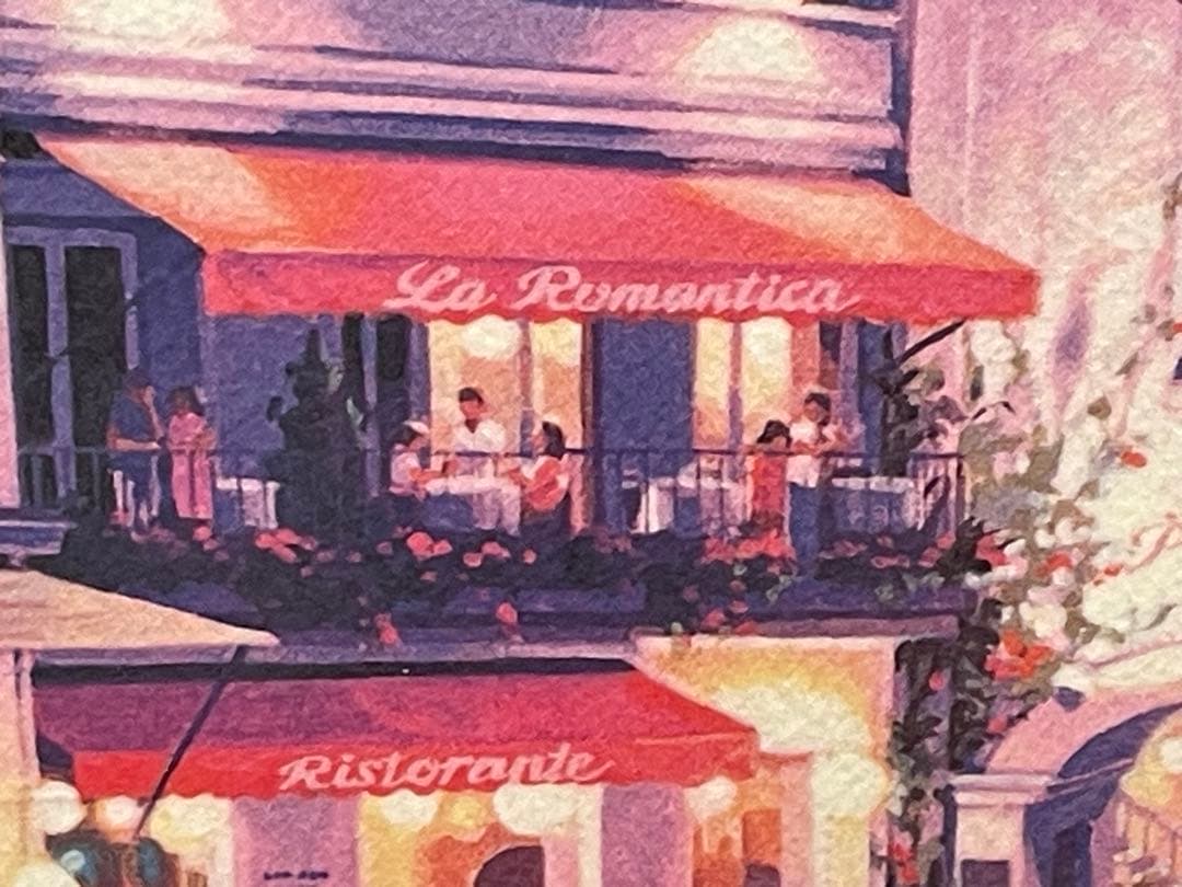 笹倉鉄平代表作「カフェ・ベラノッテ」美品（新品額）限定ミックスドメデイア