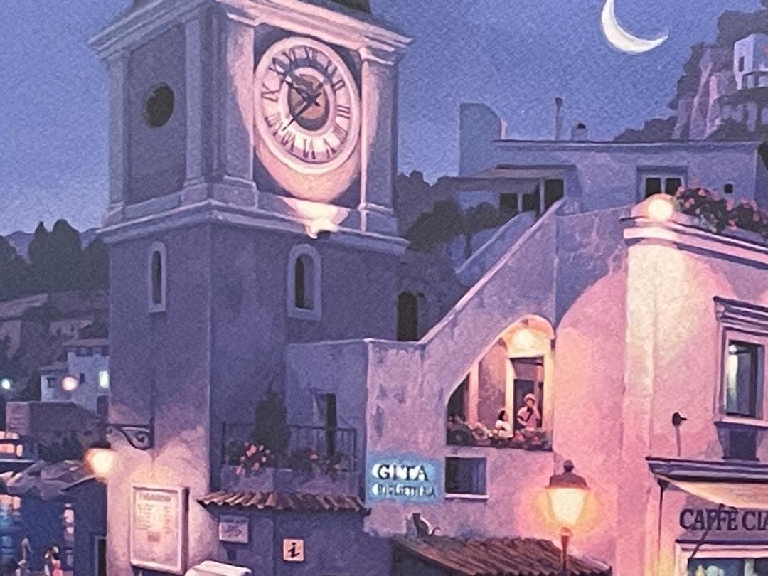 笹倉鉄平代表作「カフェ・ベラノッテ」美品（新品額）限定ミックスドメデイア