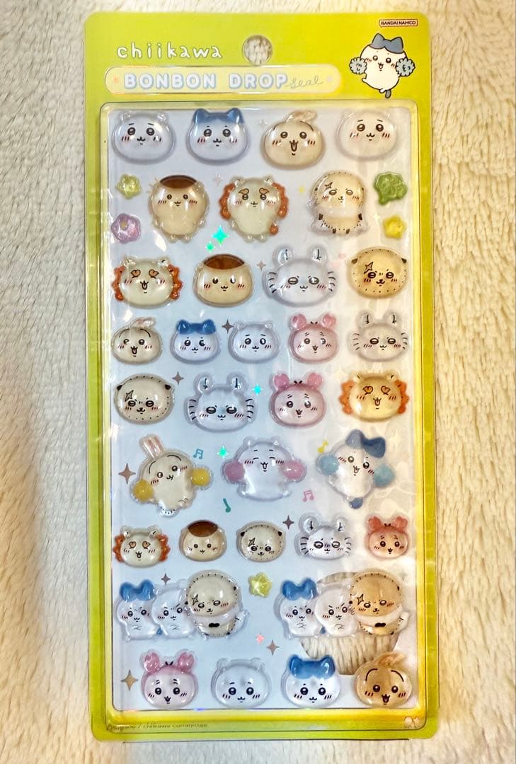 【バラ売り可】【おまけ付き】ちいかわボンボンドロップシール　第2弾4種　計34枚
