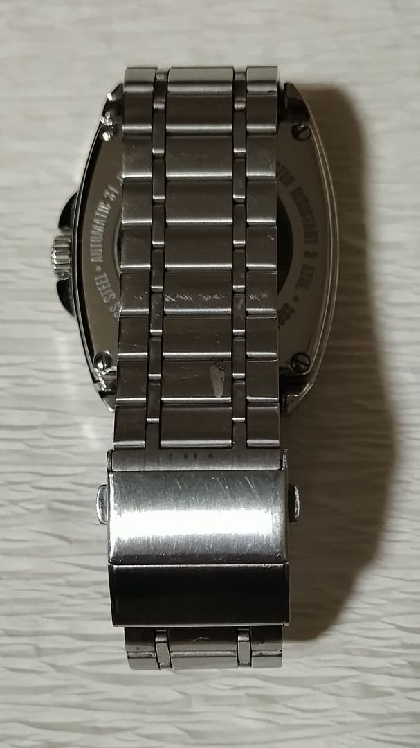 【動作品】VOSTOK EUROPE 自動巻き機械式 腕時計 トノー型 裏スケ