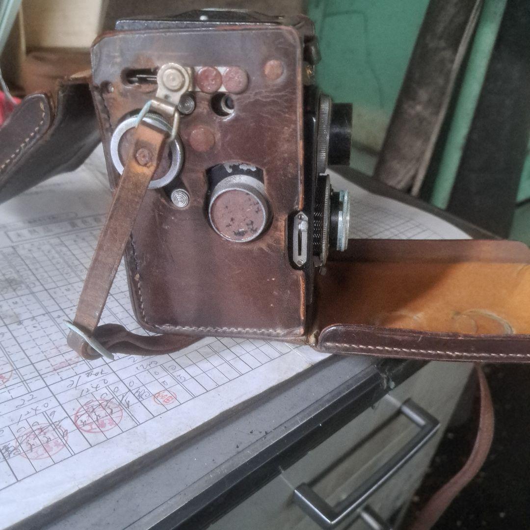 二眼レフカメラ ブラック レザー