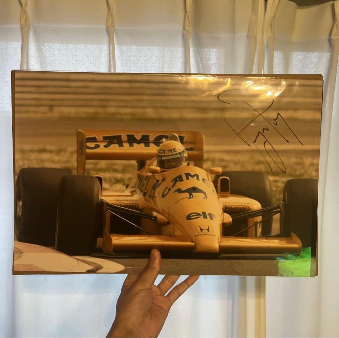 【超貴重】アイルトン・セナ 直筆サイン ロータスホンダ　Ayrton Senna
