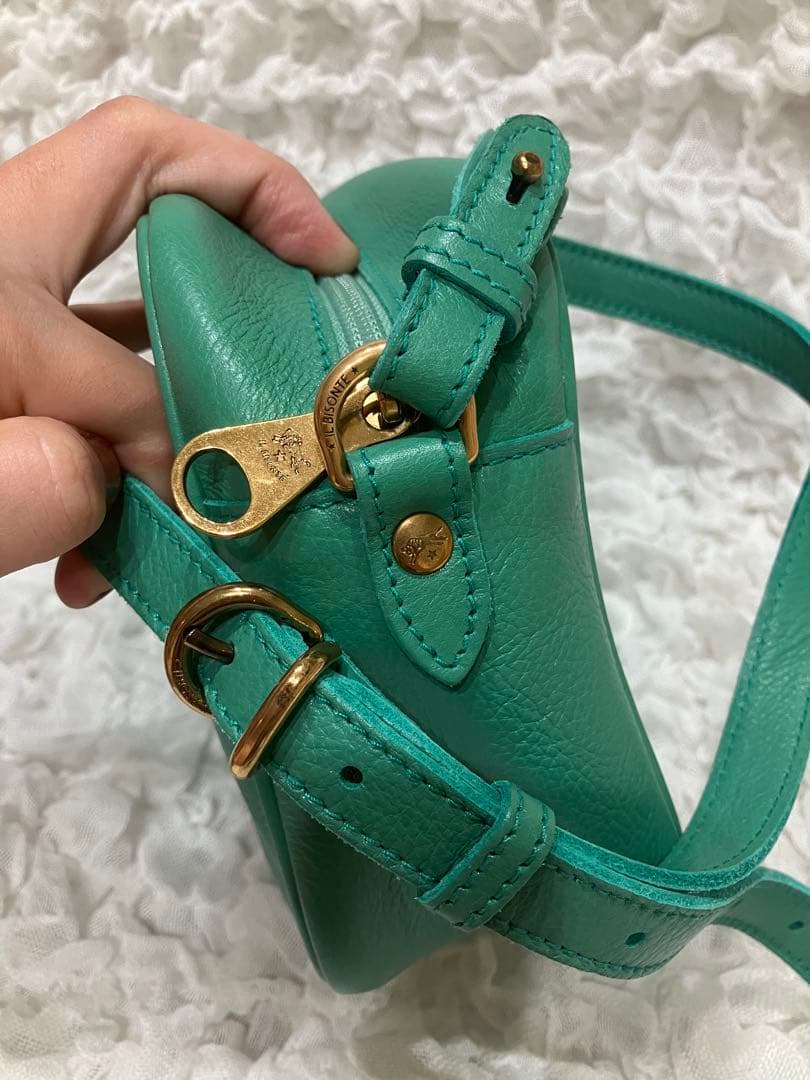 きし⭐︎【美品】【正規品】IL BISONTE ショルダーバッグ　グリーン