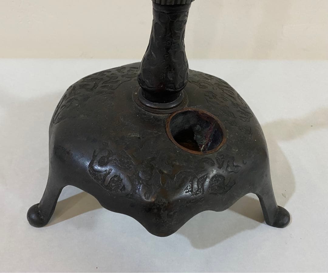 骨董　蝋燭立て　灯火器　キャンドルホルダー　アンティーク
