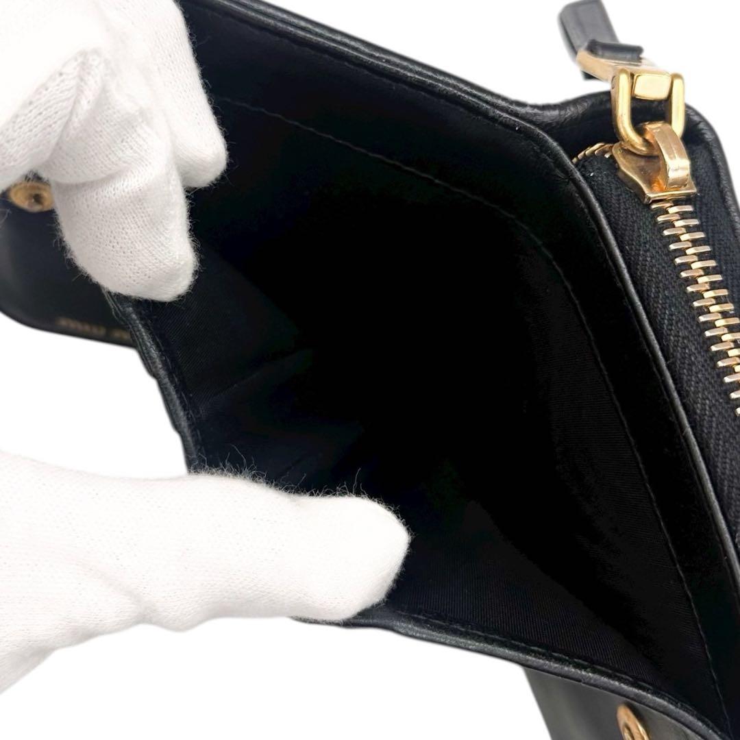 美品 ミュウミュウ マテラッセ 二つ折り財布 小銭入れ  カード ICタグ